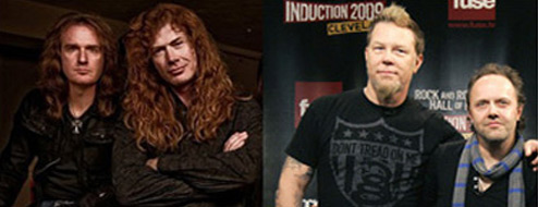Mustaine quiere formar un grupo con James y Lars de Metallica
