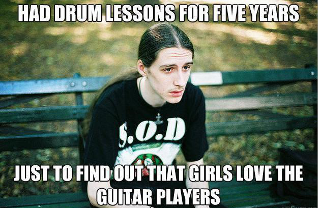 Piensalo bien antes de elegir tocar batería